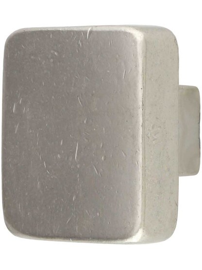 Bronze 1 1/2-Inch Square Cabinet Knob in White Bronze.